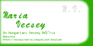 maria vecsey business card